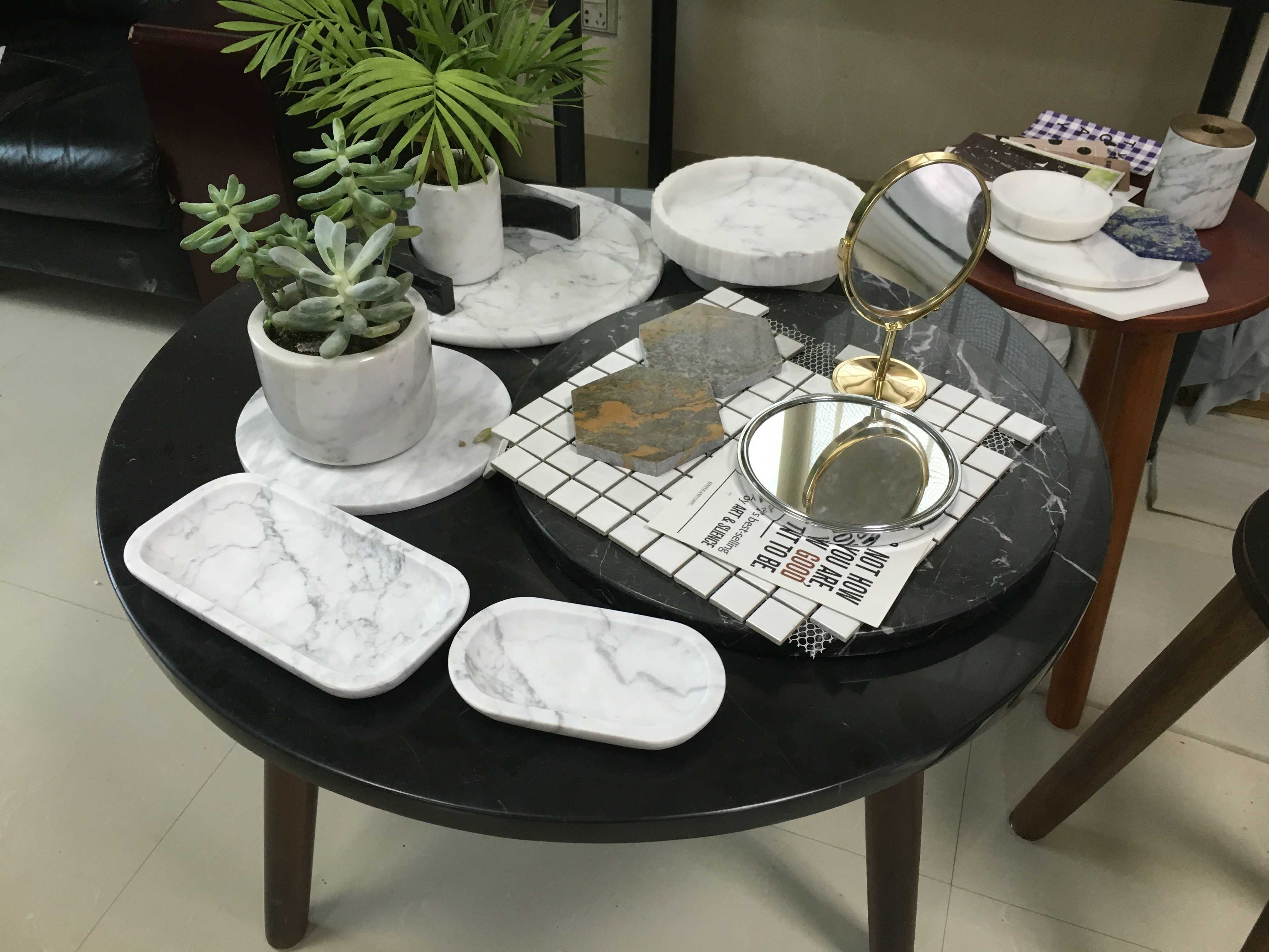 Marble Dish & Vase
